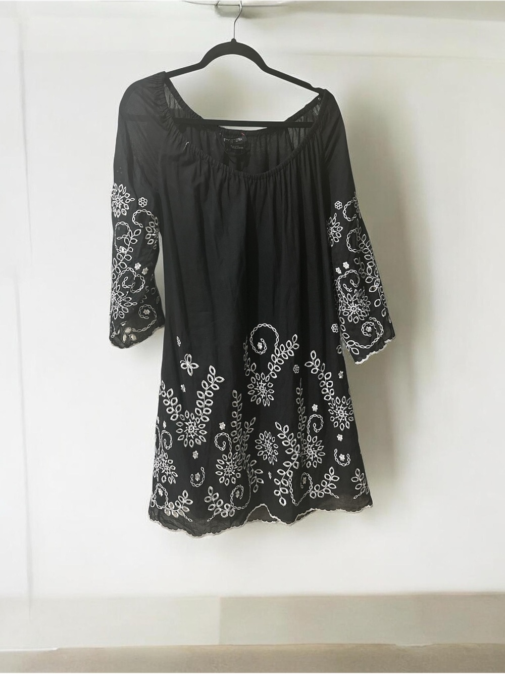 Black Embroidered ETCETERA Dress